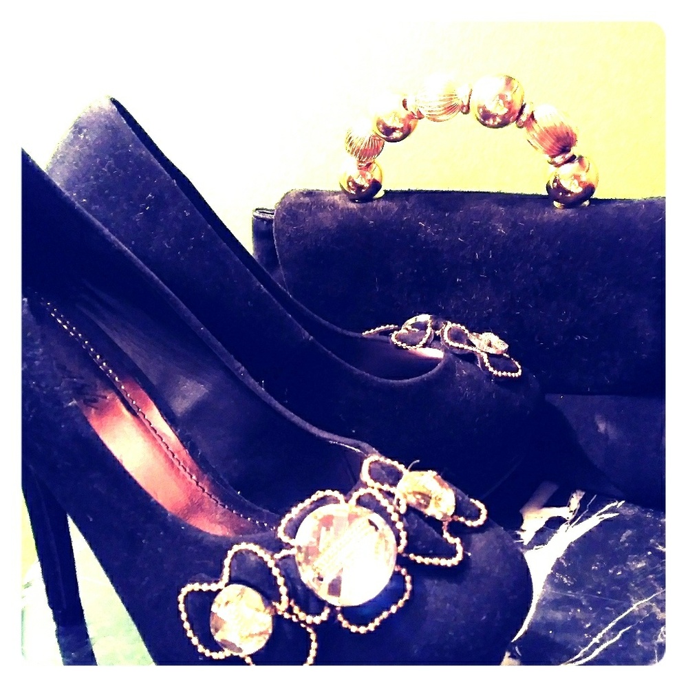 High Heel Shoes & Purse Set